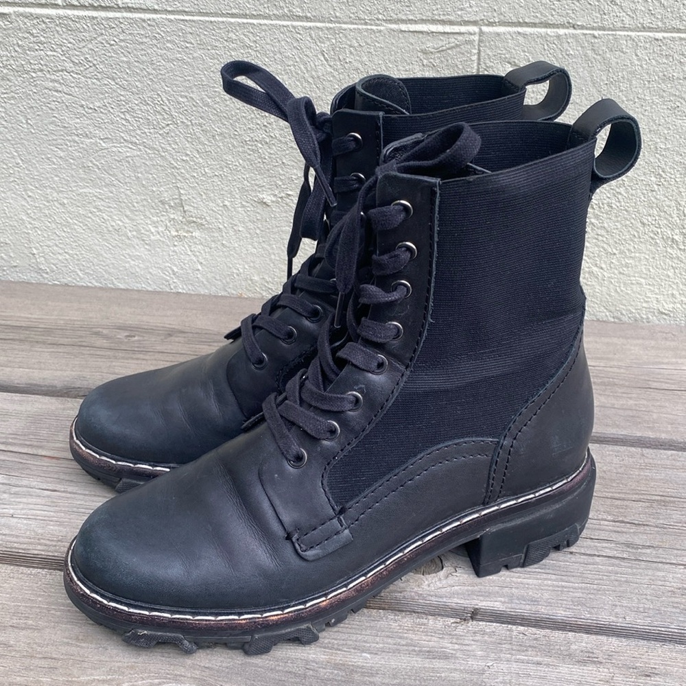 Rag & Bone Black Lace Up Combat Boots Size EUR 39 US 9- EUC